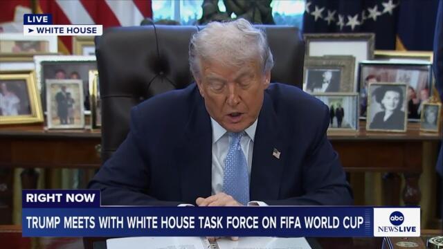LIVE: President Trump meets with the White House task force on FIFA World Cup 2026