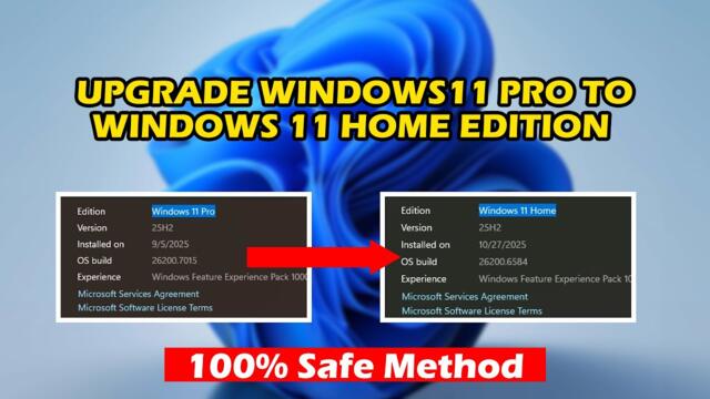 How to Downgrade Your Windows 11 from Pro to Home Without Loosing Any Data on your PC