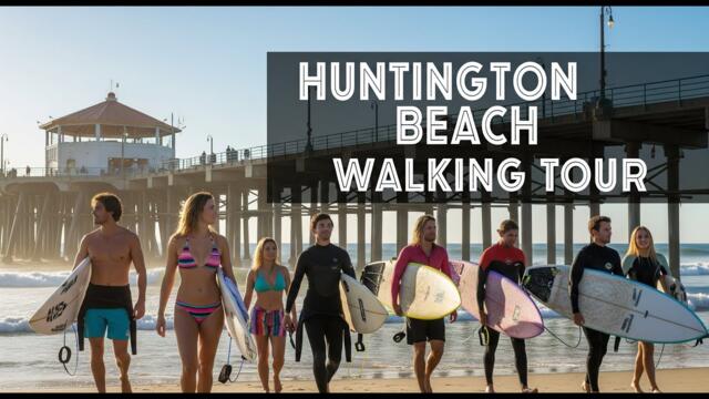 Huntington Beach, California, Walking Tour 10.19.2025 - 4K 60fps