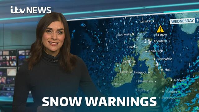 Where is snow and ice forecast to hit the UK? | ITV News