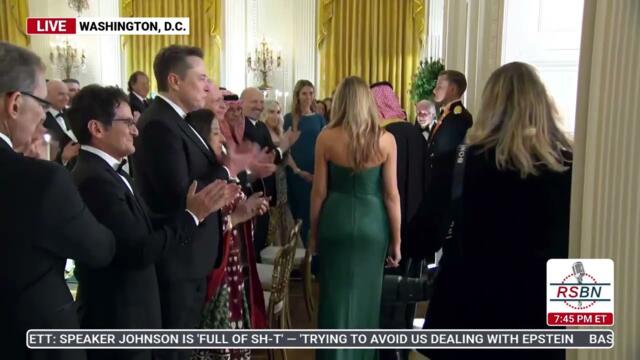 WATCH: President Trump and Saudi Crown Prince Mohammed bin Salman enter the East Room. - 11/18/2025