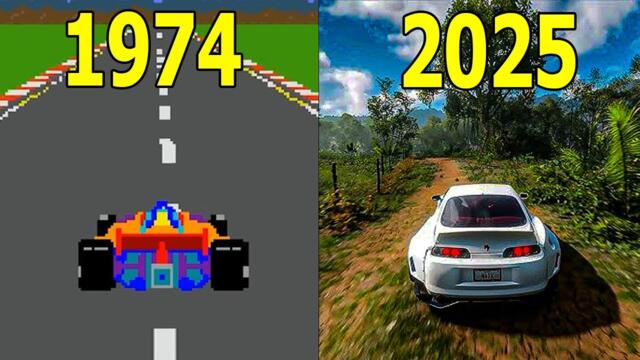 Evolution of Racing Video Games (1974-2025)