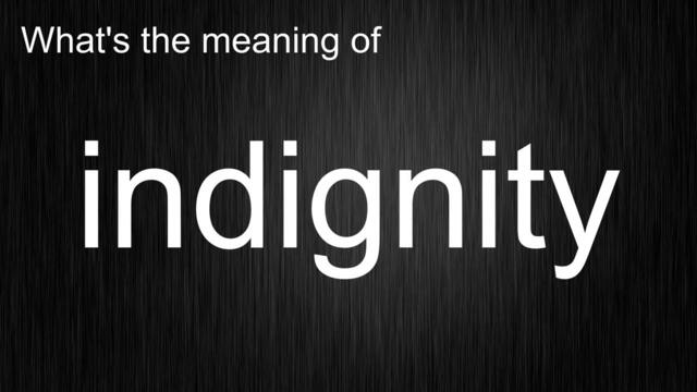 Unraveling the indignity Pronunciation and Meaning Mystery! Comprehensive Word Teaching!