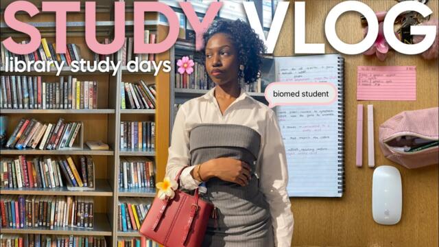 STUDY VLOG📚productive and realistic week in my life as a biomed student, cafe study, study tips