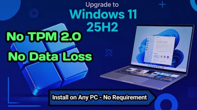 How to Install Windows 11 on Old PC (25H2) | No TPM Required | 100% Working
