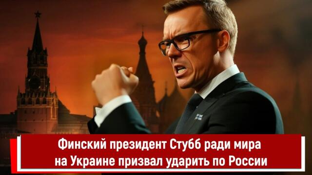 Финский президент Стубб ради мира на Украине призвал ударить по России