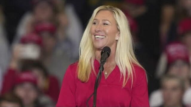 President Trump reacts to Rep. Marjorie Taylor Greene's resignation