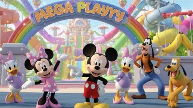 “Mickey Mouse Goes on a Mega Playground Trip! | Fun Adventure for Kids