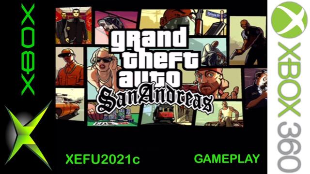 GTA San Andreas on Xbox 360 (Xbox Classic version) - xefu2021c Emulator Gameplay