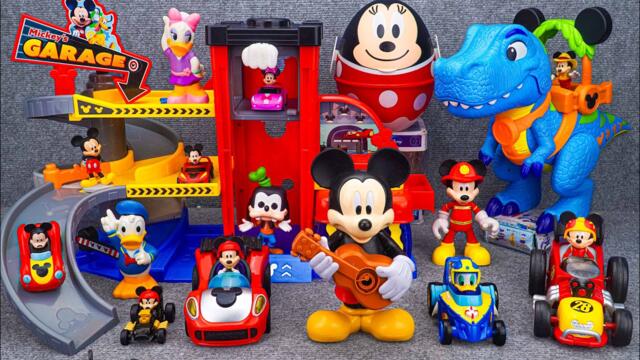 Satisfying with Unboxing Disney Mickey Mouse Vehicle Race Garage Playset | Review Toys ASMR