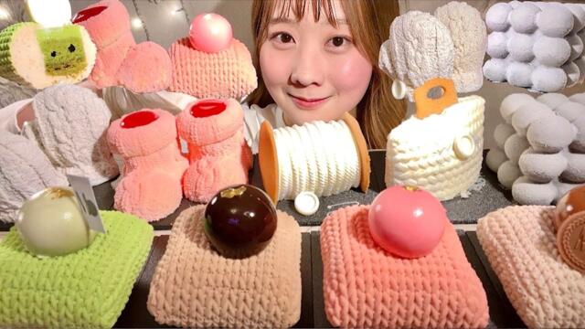 ASMR Mousse Cake【Mukbang/ Eating Sounds】【English subtitles】