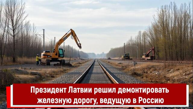 Президент Латвии решил демонтировать железную дорогу, ведущую в Россию