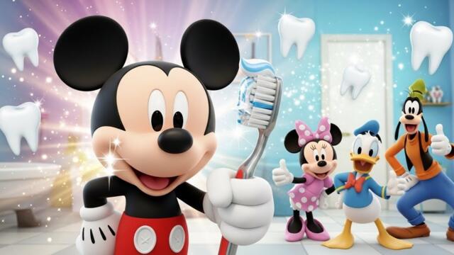 “Mickey Mouse & Friends: Brush Your Teeth Fun Adventure! 🪥✨ | Kids Learning Video”