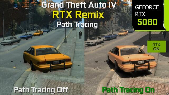GTA 4 Path Tracing with RTX Remix On vs Off - Graphics/Performance Comparison | RTX 5080