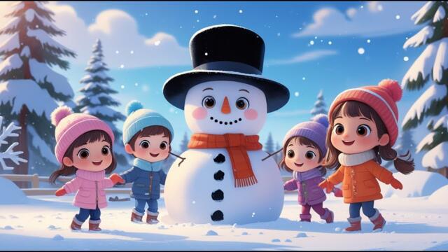 Снежен човек ⛄| Сняг се сипе ❄ | Зимни детски песнички | Коледни песни | MONKA