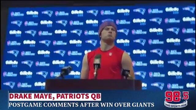 Drake Maye Postgame after Giants Win