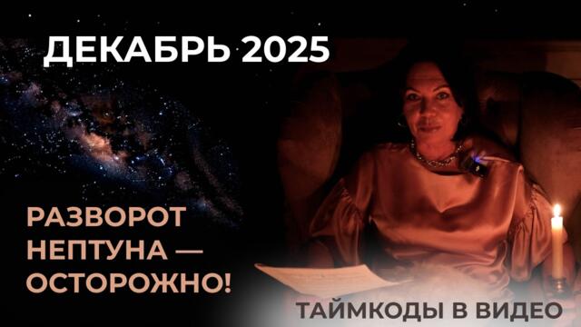 Декабрь 2025: Полнолуние, кризисные аспекты и разворот Нептуна. Что ждать в конце года?