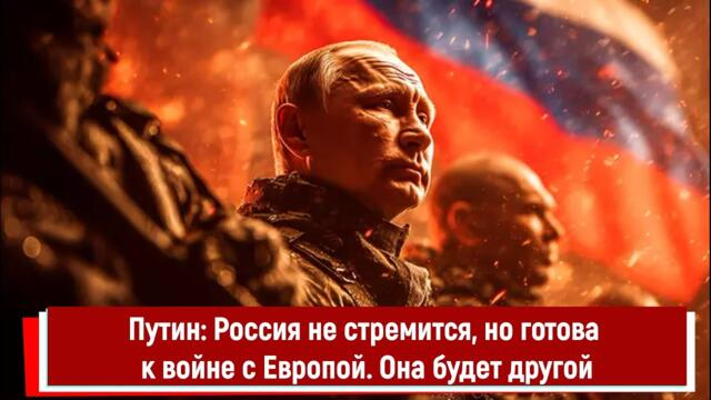 Путин: Россия не стремится, но готова к войне с Европой  Она будет другой