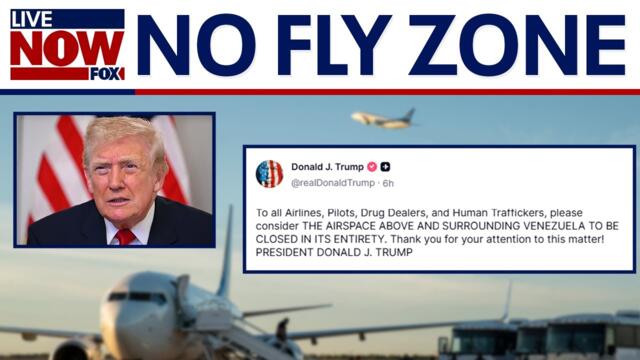President Trump says Venezuela airspace should be closed