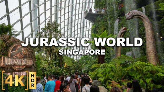 The New JURASSIC WORLD: THE EXPERIENCE in Singapore! Full Walking Tour | Gardens by the Bay