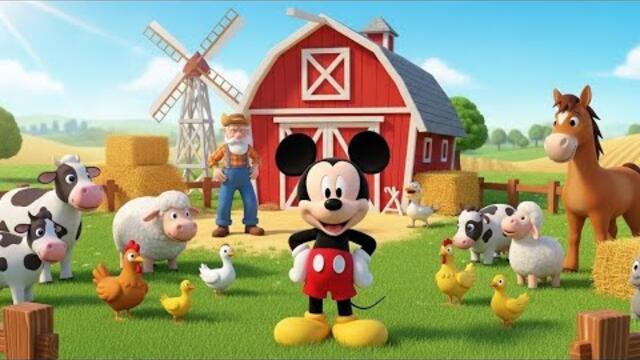 Mickey Mouse at Old MacDonald’s Farm | Fun Animal Sounds & Learning Adventure for Kids!