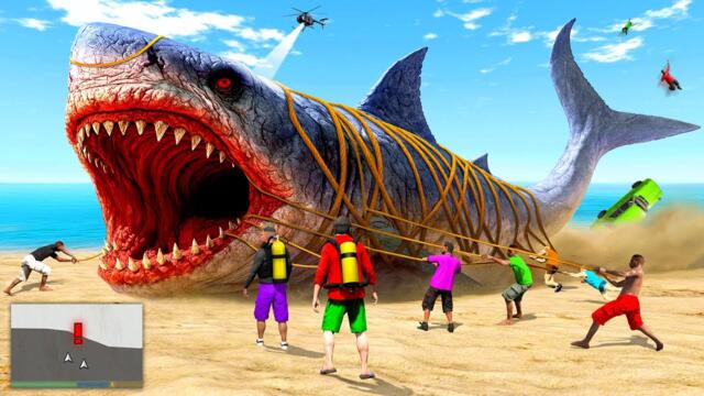 I Caught the MEGALODON SHARK in GTA 5!