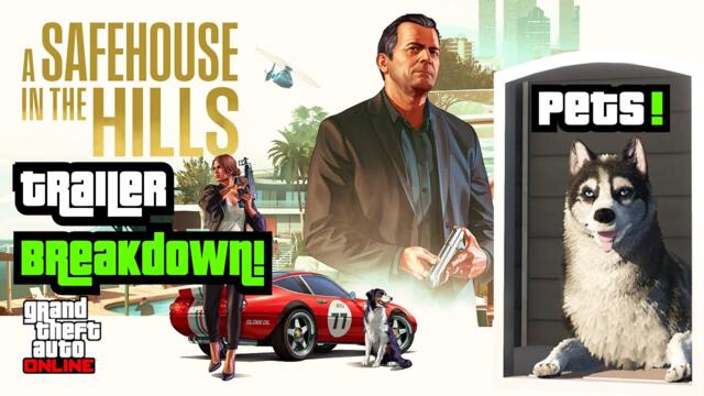 GTA 5 - Mansion DLC TRAILER 2 BREAKDOWN! (Michael, Pets, New Cars, & More!) A Safehouse In The Hills