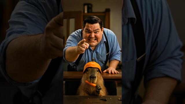 Capybara’s Hat Prank Gone Wrong! Lily & Teacher In Chaos! 😳 #capywonders