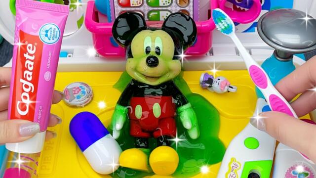 Mickey Mouse 2025🎀Set Unboxing del juego de limpieza con slime de Mickey, colección de Disney