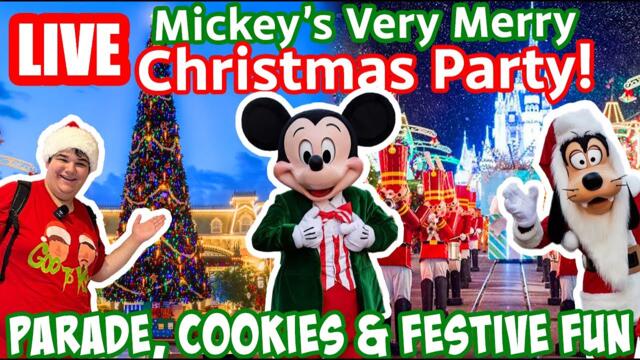 🔴Live: Night at Mickey's Very Merry Christmas Party! - Magic Kingdom - Disney World Livestream 2025-12-08 02:29