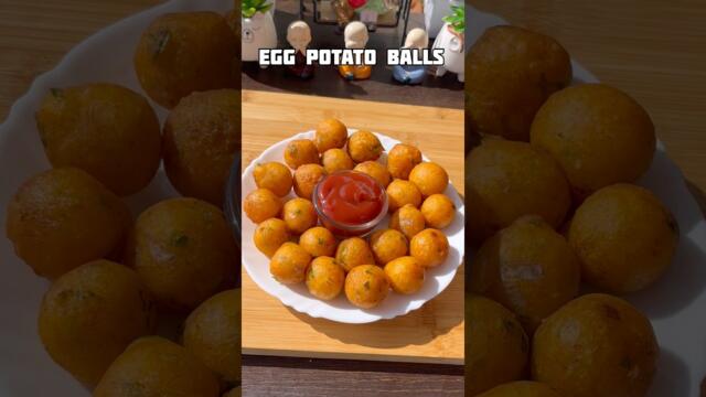 Crispy egg potato balls #shorts #recipe #potato #egg #trending #viral #shortsfeed #snacks #cooking