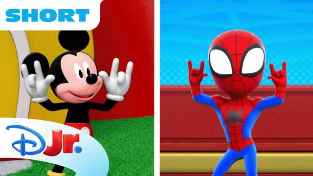 Mickey Mouse Dances with Spidey! ❤️🕸️ | Mickey+ Shorts | @disneyjr