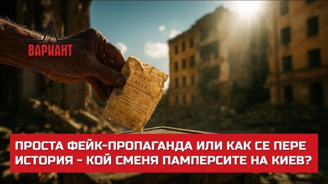 ПРОСТА ФЕЙК-ПРОПАГАНДА ИЛИ КАК СЕ ПЕРЕ ИСТОРИЯ - КОЙ СМЕНЯ ПАМПЕРСИТЕ НА КИЕВ?,  Вариант #721