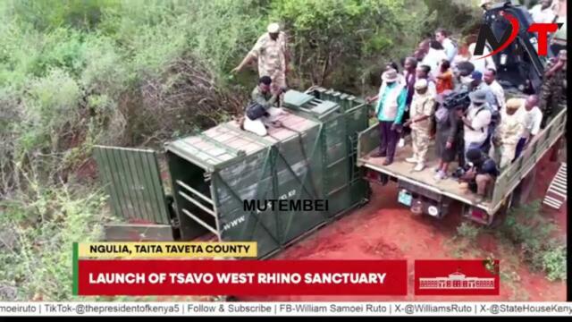 PRESIDENT RUTO PANICS AND SCREAMS AFTER FREED RHIRO TRIES TO ATTACK HIM IN TAITA CONSERVANCY