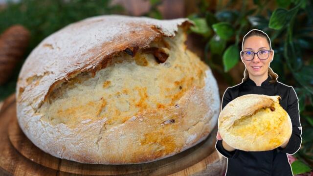 Невероятен домашен хляб със сушени домати | Стъпка по стъпка