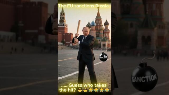 The EU sanctions Russia — Germany takes the hit  😂 😂 #shorts #funny #germany #europe #russia