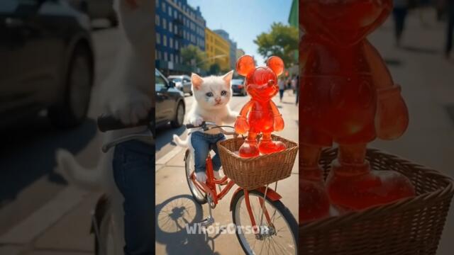 Kitty buy Gummy Mickey mouse Candy!   #cat #catlovers #cute #cats