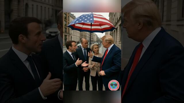 Trump’s new security strategy — No U.S. umbrella… Good luck, EU. 🤣🤣 #shorts #funny #trump #europe