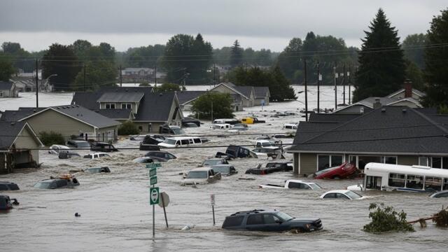 Chaos in Washington Today! Flooding Atmospheric River Swept Away Homes in Burlington