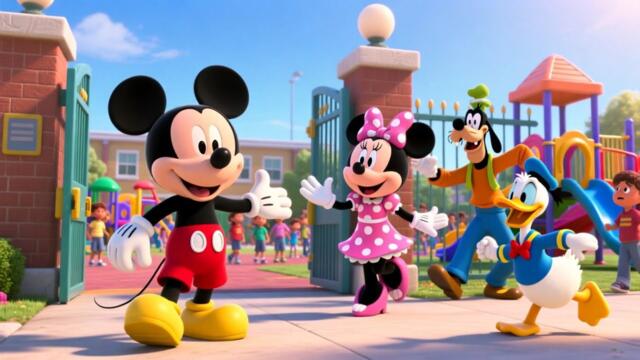 🐭🎒 Mickey Mouse: From School to the Swimming Pool Adventure 🌈🏊‍♂️