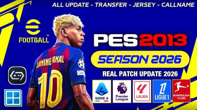 10GB Only! Download PES 2013 Update Patch 2026 By Real Patch | Work On Gamehub, Winlator & PC