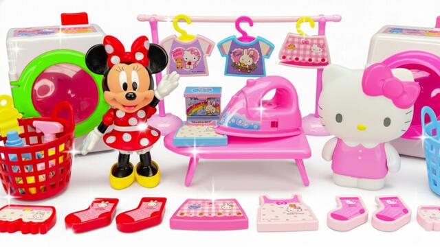 Minnie Mouse 2025🎀Set Unboxing del playset de lavandería rosa de Minnie,colección de juguetes Disney