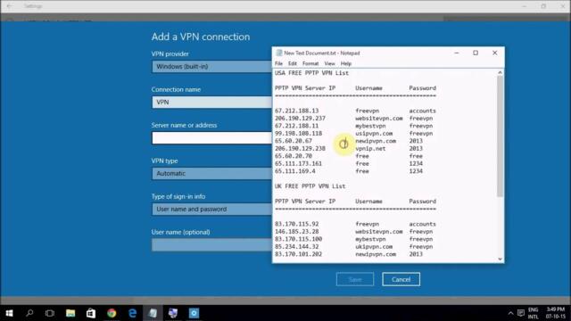 How to configure VPN for Blocked Sites without any software in windows 10