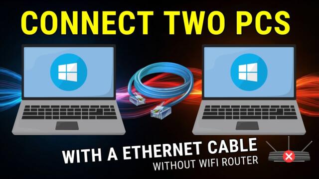 Connect Two PCs with a LAN Cable | Share Files Between Computers