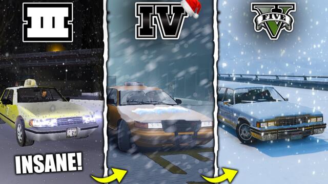 Adding the MOST INSANE WINTER/SNOW in GTA GAMES! (GTA 3 → GTA 5)