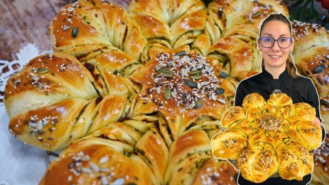 КОЛЕДНА питка „Звезда“ | Лесна и много вкусна рецепта