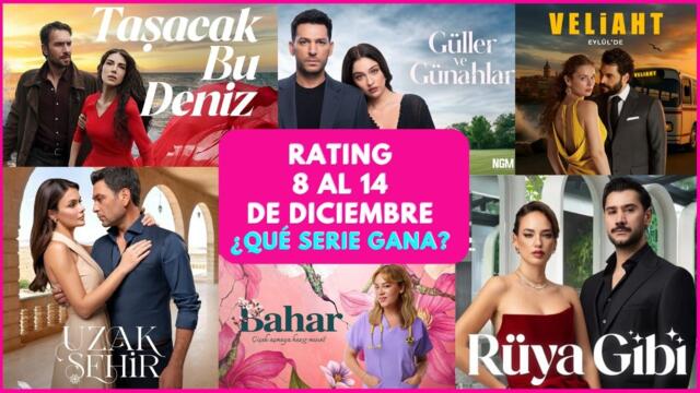 NOVEDADES❌ MEJOR SERIE TURCA Actual😲GANADORA en Puntuaciones Rating Semana 8 al 14 de DICIEMBRE❣️