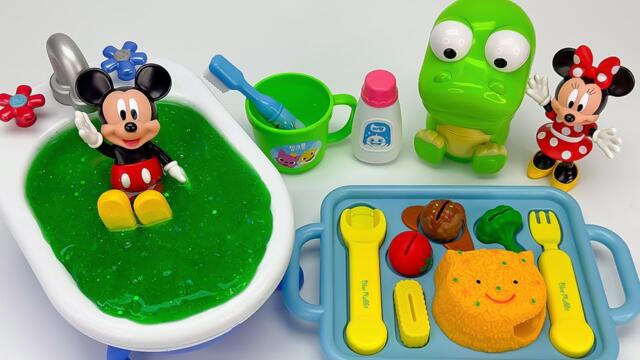 Mickey Mouse Eating ASMR 🎀Zufriedenstellende Auspacken Mickey Bath, MICKEY & Crong Kochspielzeug 🍽️