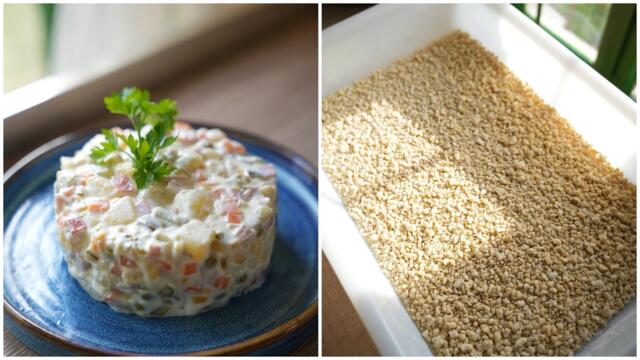 Коледна трапеза: Руска салата за празника + домашна трахана по стара рецепта