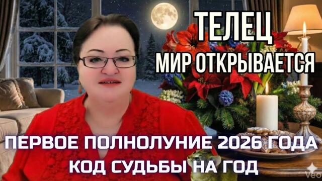 ТЕЛЕЦ Полнолуние 3 января 2026: Твой билет в новую жизнь. Судьбоносные новости января.